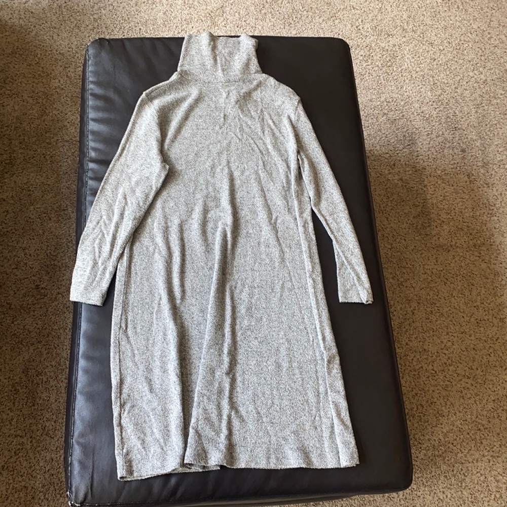 Grey turtleneck dress